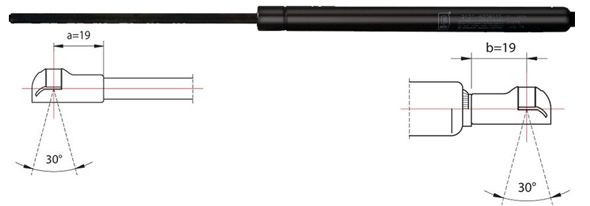Gas Spring, bonnet - 2110360 METZGER